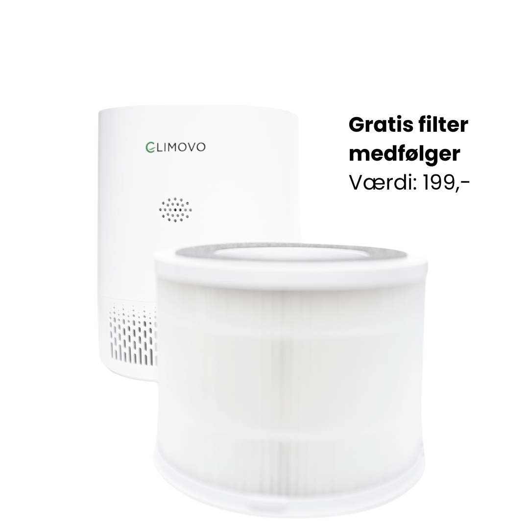 Climovo luftrenser med gratis HEPA filter – værdi 199 kr