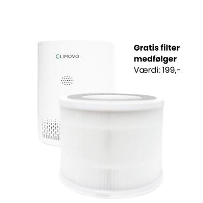 Climovo luftrenser med gratis HEPA filter – værdi 199 kr