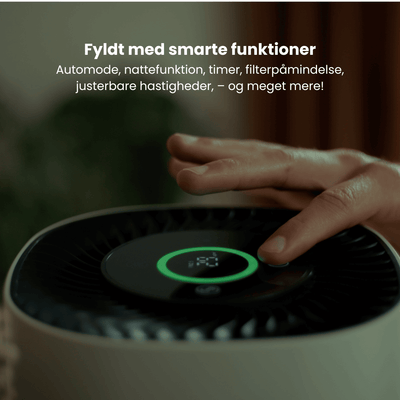 Climovo luftrenser med automode, natfunktion og justerbare hastigheder